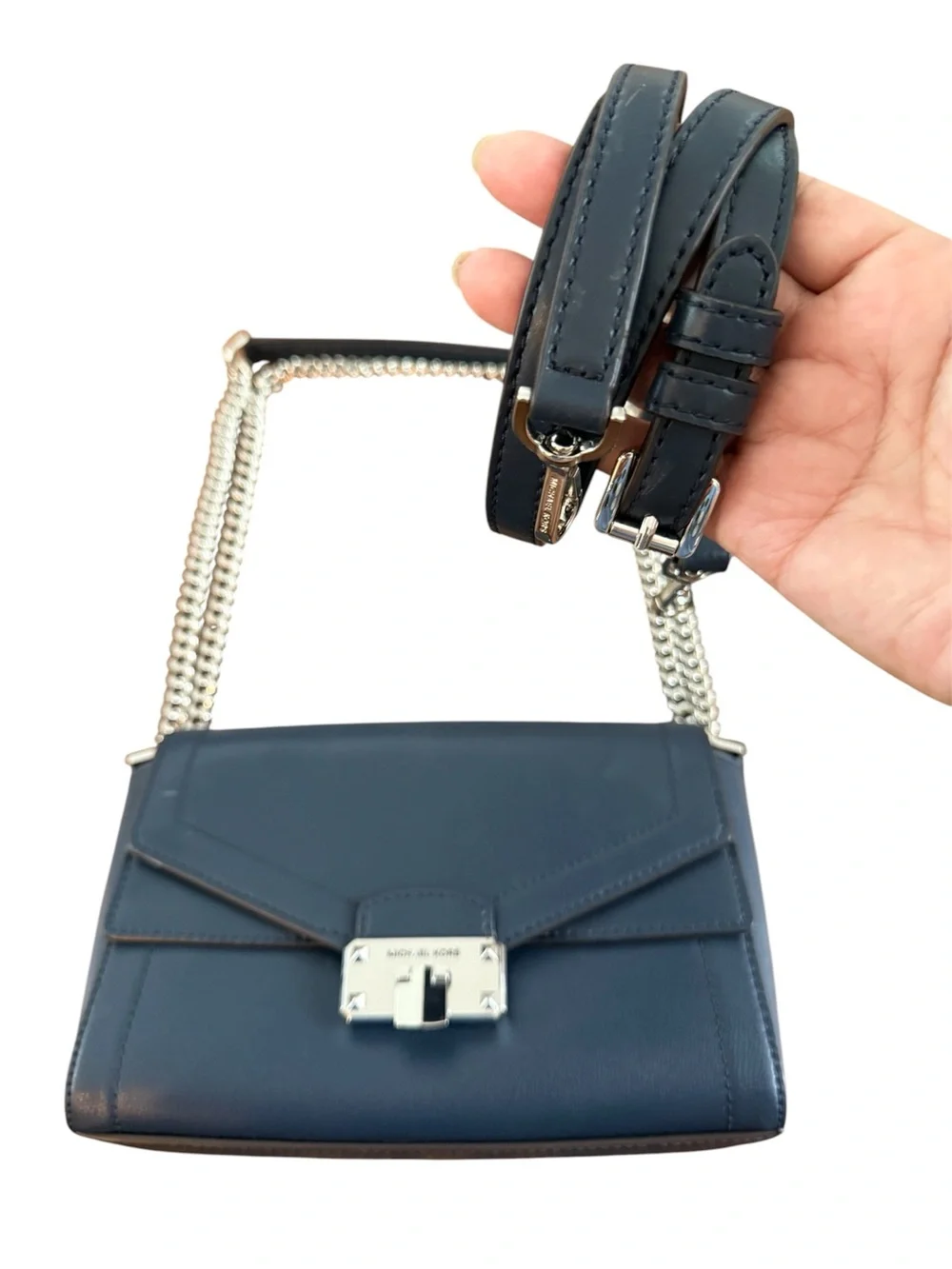 Michael Kors Kingsley Bag in Navy Leather